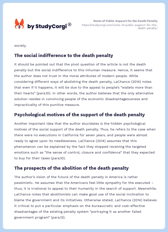 Roots of Public Support for the Death Penalty. Page 2
