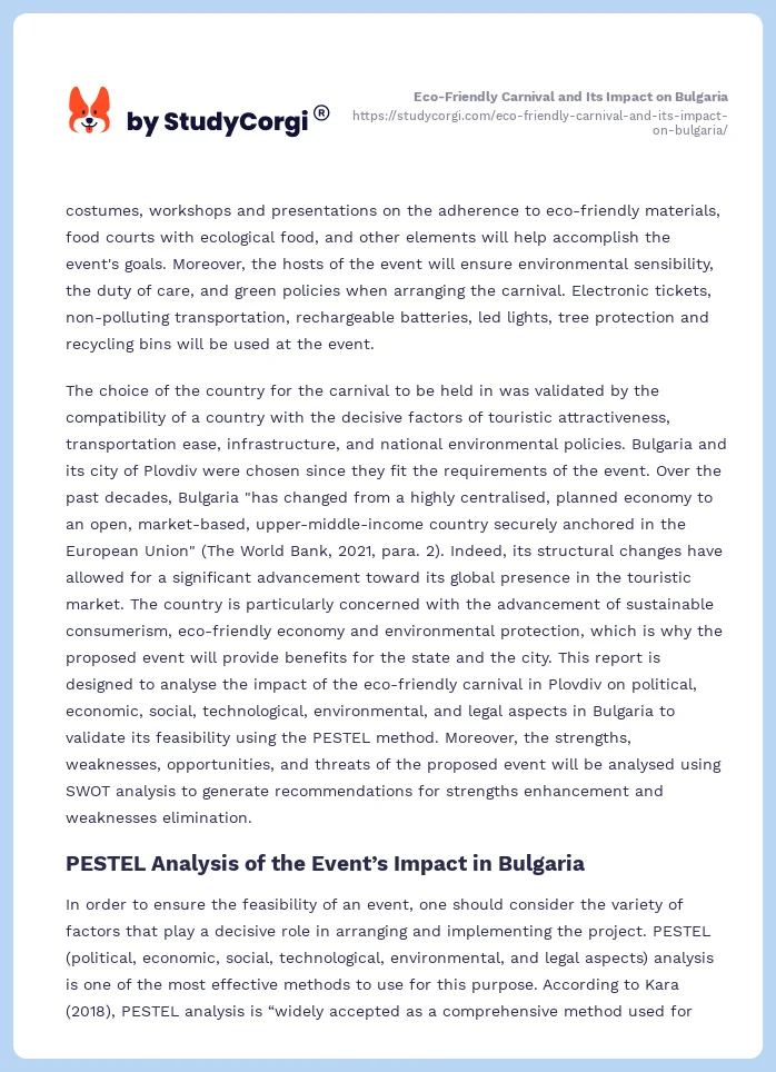 Eco-Friendly Carnival and Its Impact on Bulgaria. Page 2