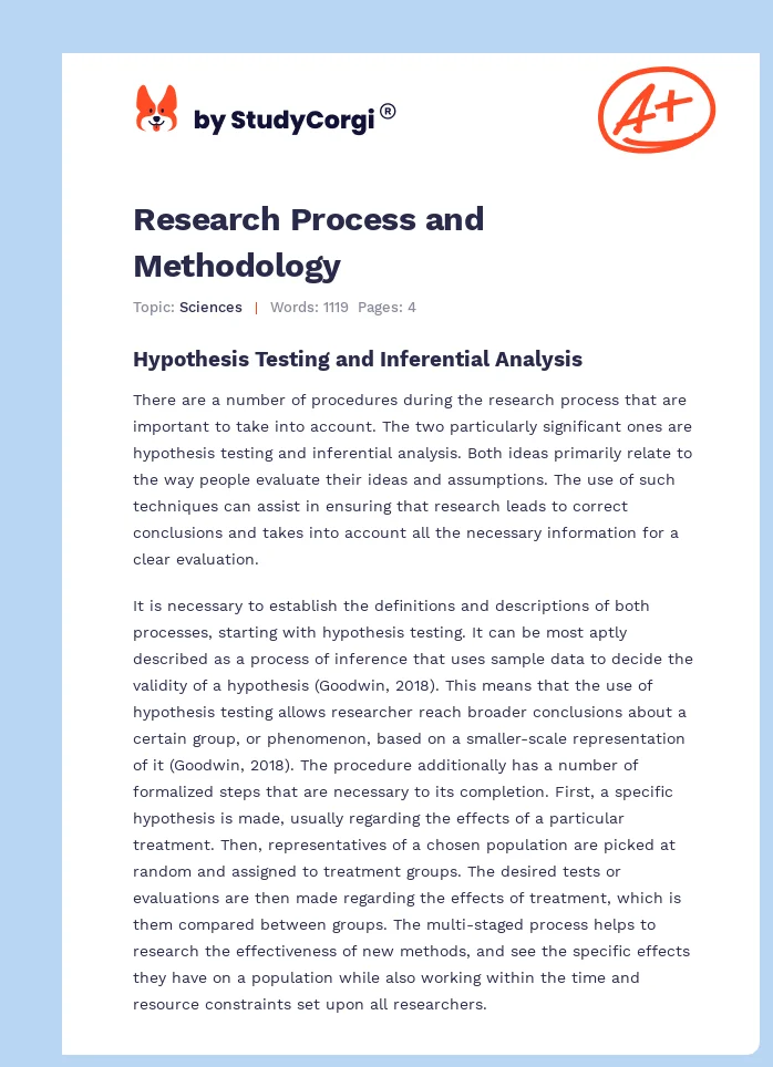 Research Process and Methodology. Page 1