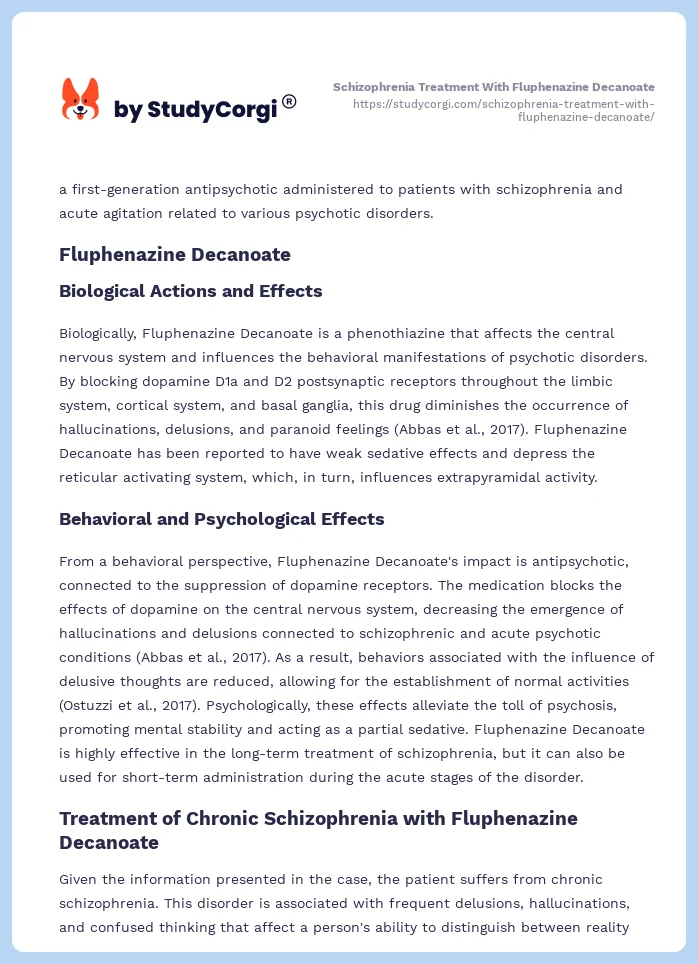 Schizophrenia Treatment With Fluphenazine Decanoate. Page 2