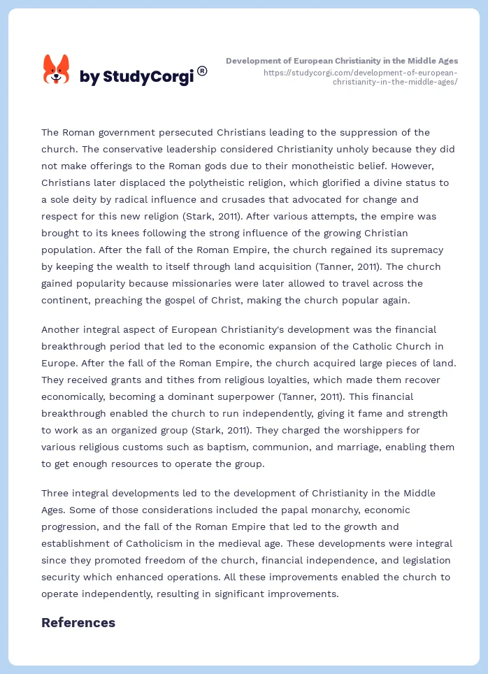Development of European Christianity in the Middle Ages. Page 2