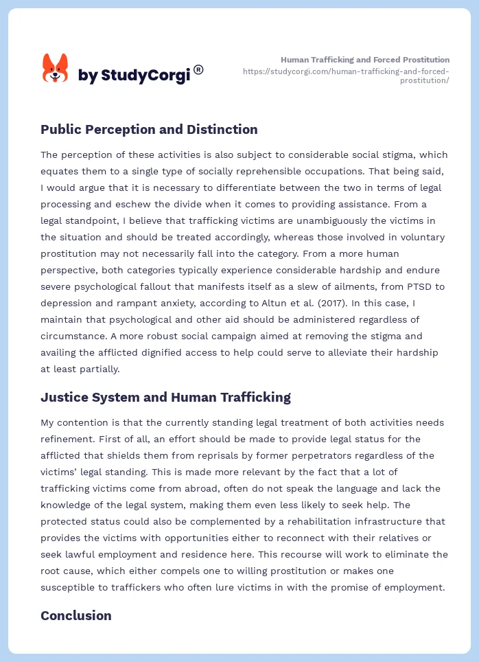 Human Trafficking and Forced Prostitution. Page 2