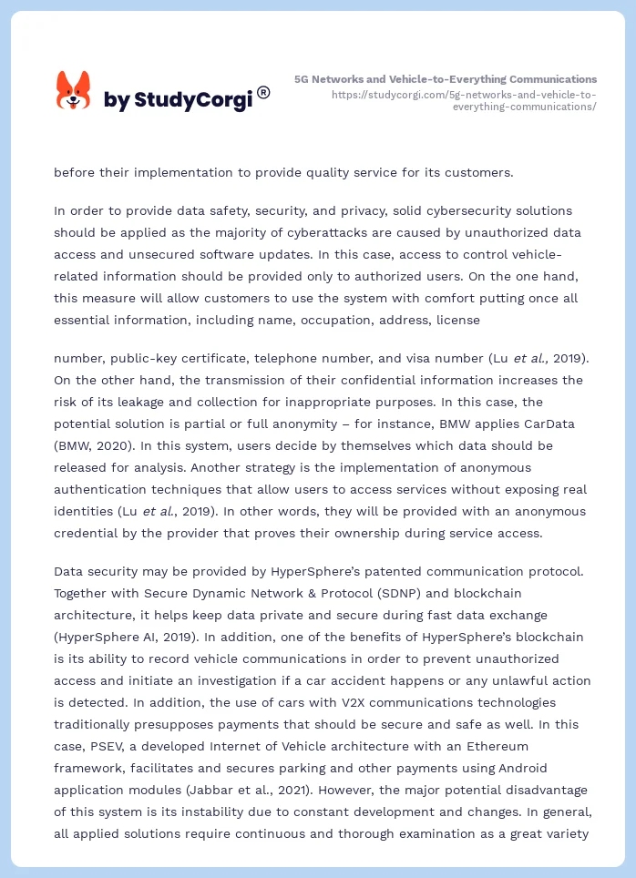 5G Networks and Vehicle-to-Everything Communications. Page 2