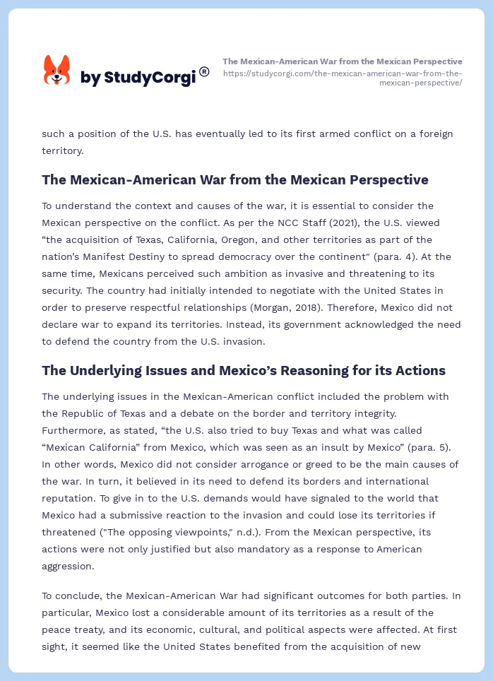 The Mexican-American War from the Mexican Perspective. Page 2