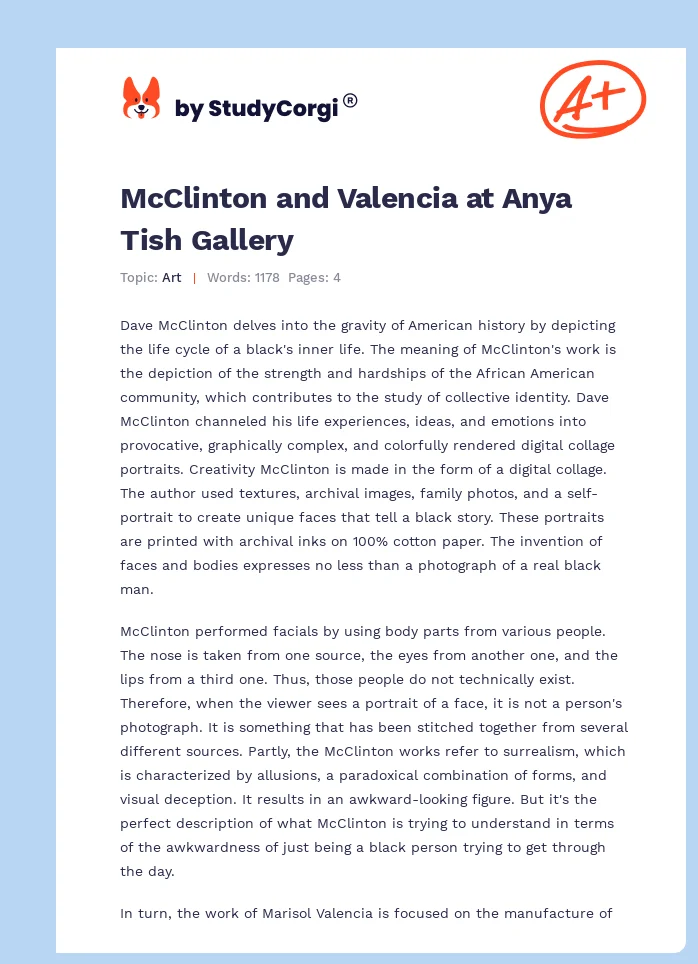 McClinton and Valencia at Anya Tish Gallery. Page 1