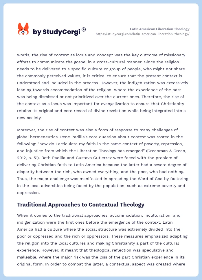 Latin American Liberation Theology. Page 2