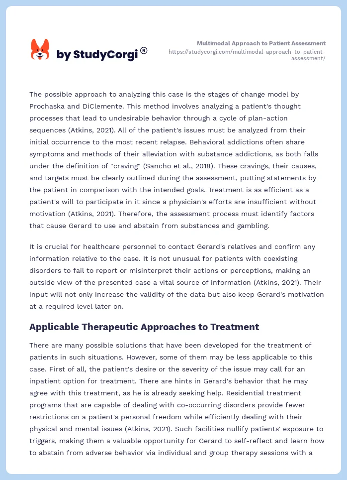 Multimodal Approach to Patient Assessment. Page 2