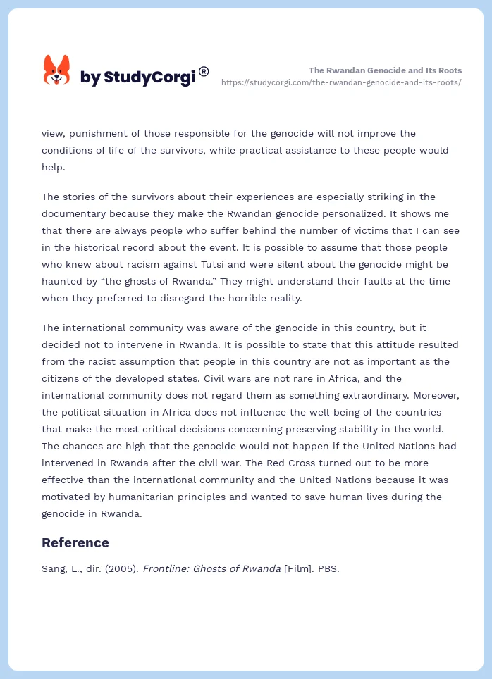 The Rwandan Genocide and Its Roots. Page 2