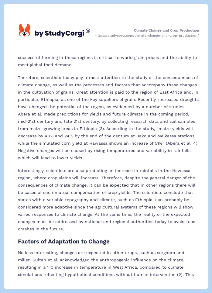 Climate Change and Crop Production. Page 2
