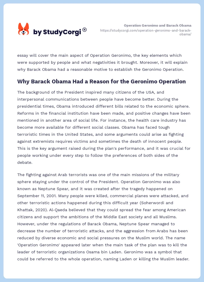 Operation Geronimo and Barack Obama. Page 2