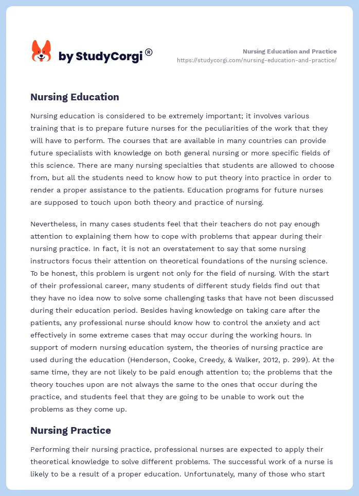 Nursing Education and Practice. Page 2