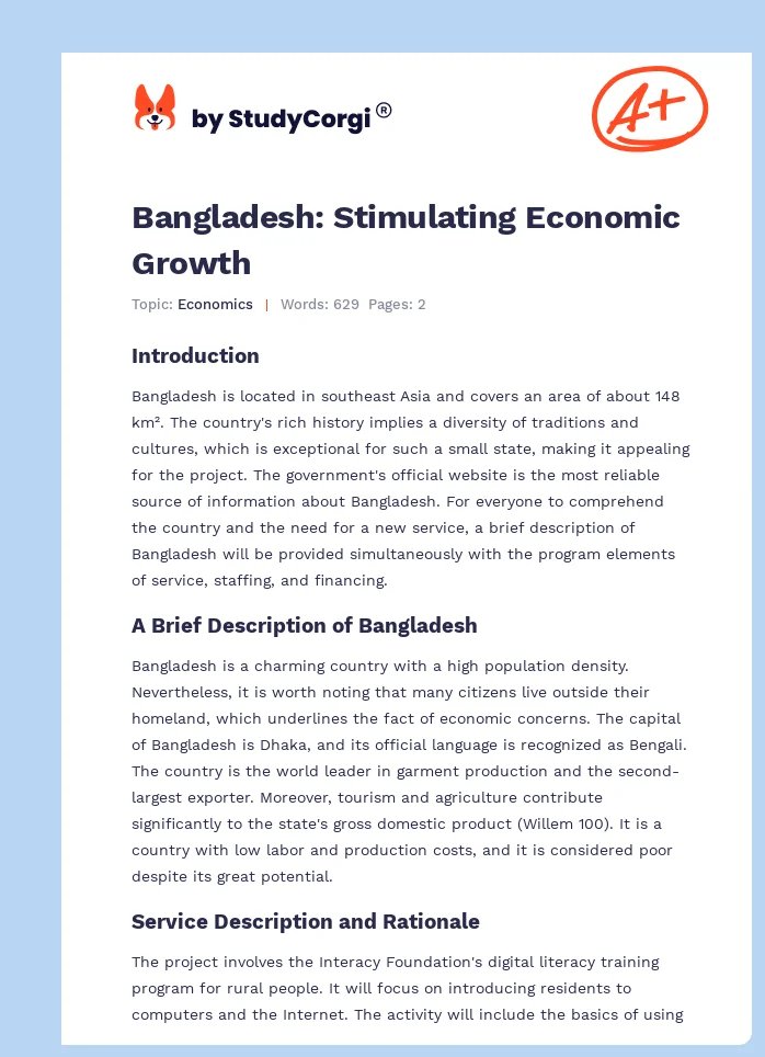 global economic crisis and bangladesh essay