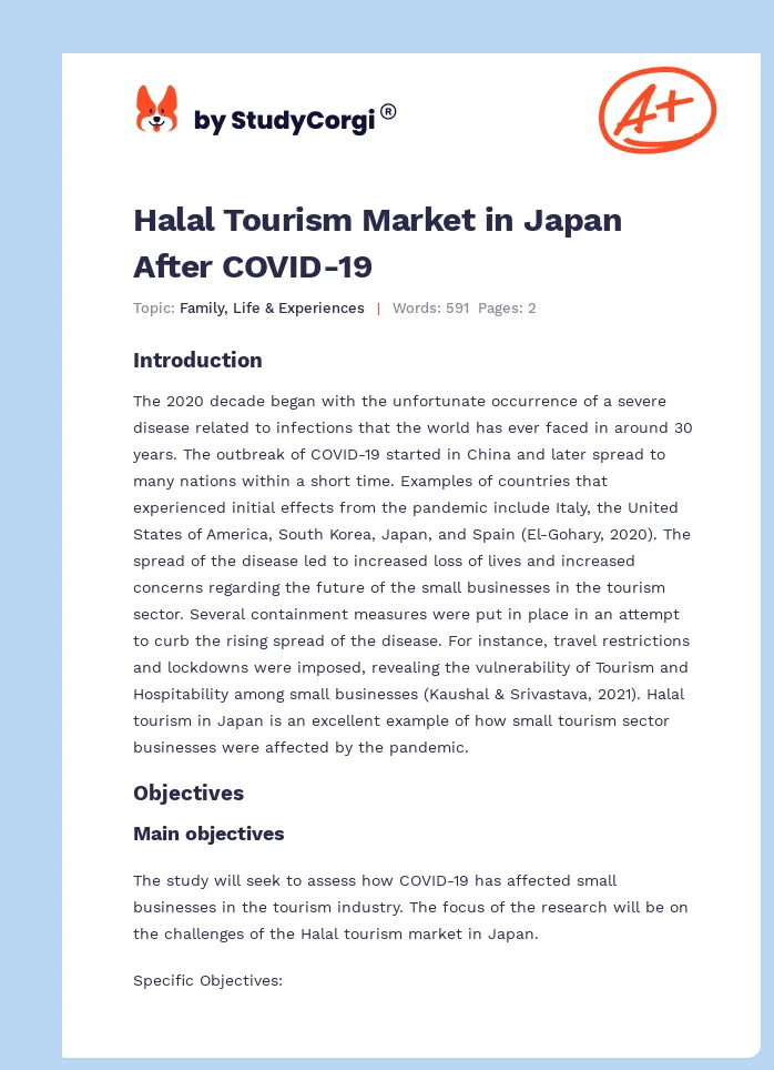 Halal Tourism Market in Japan After COVID-19. Page 1