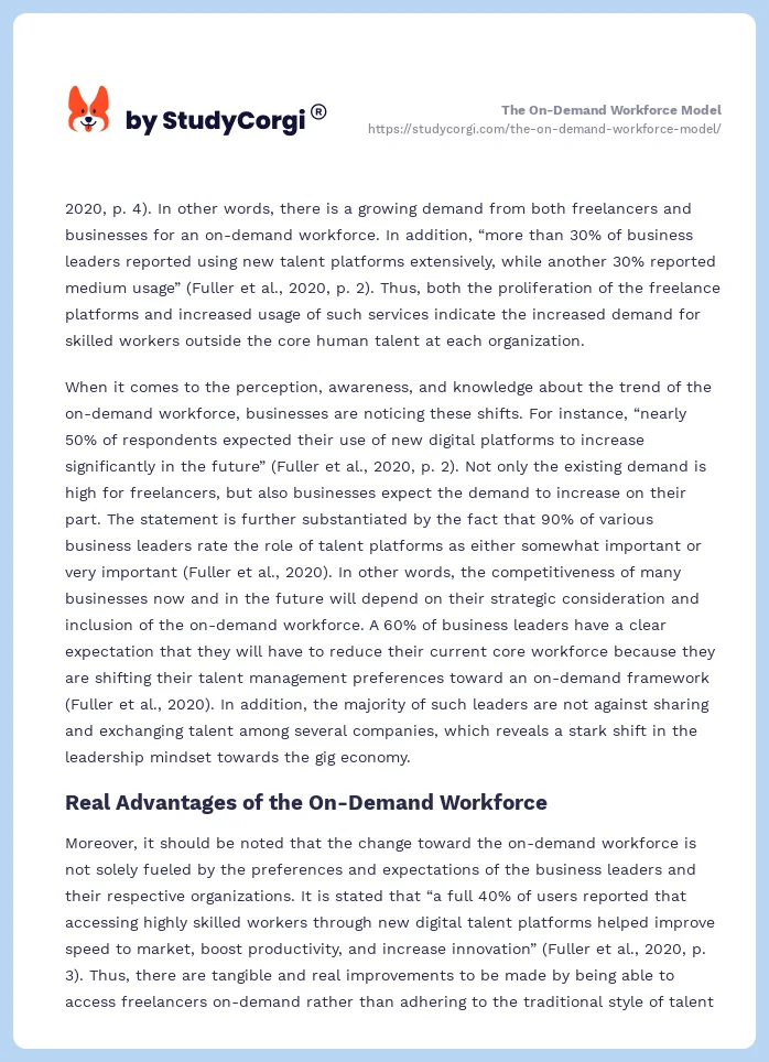 The On-Demand Workforce Model. Page 2