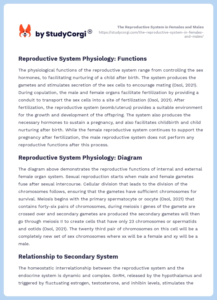 The Reproductive System in Females and Males. Page 2