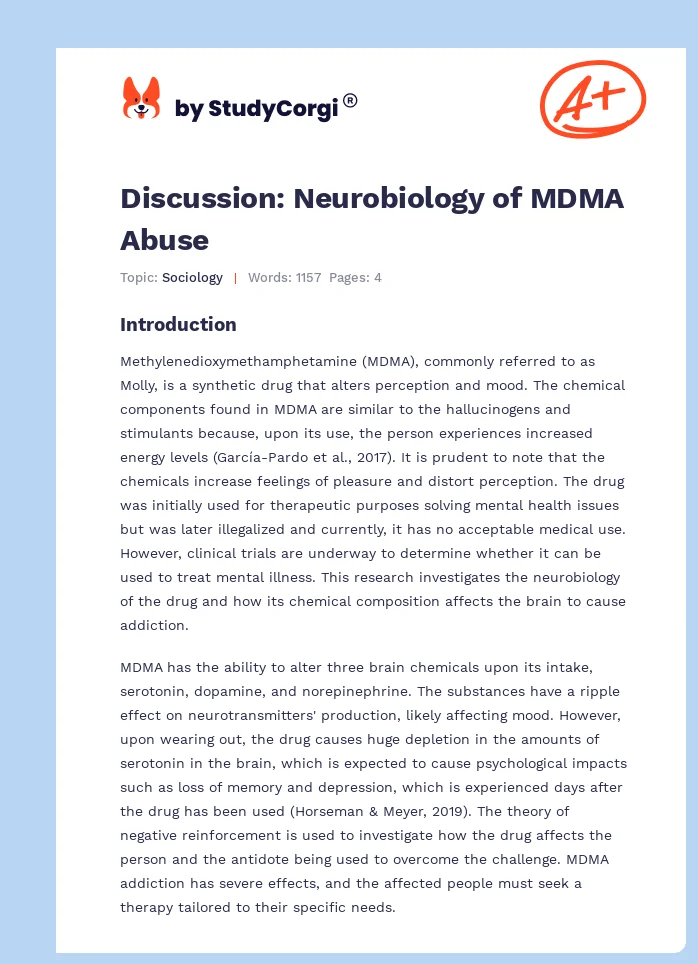 Discussion: Neurobiology of MDMA Abuse. Page 1