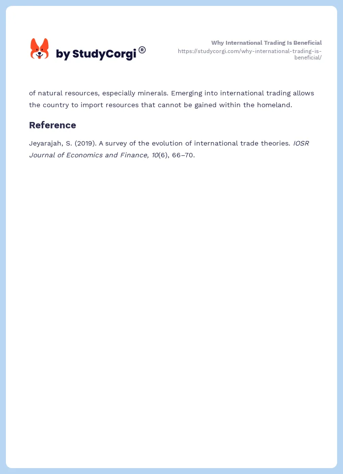 Why International Trading Is Beneficial. Page 2