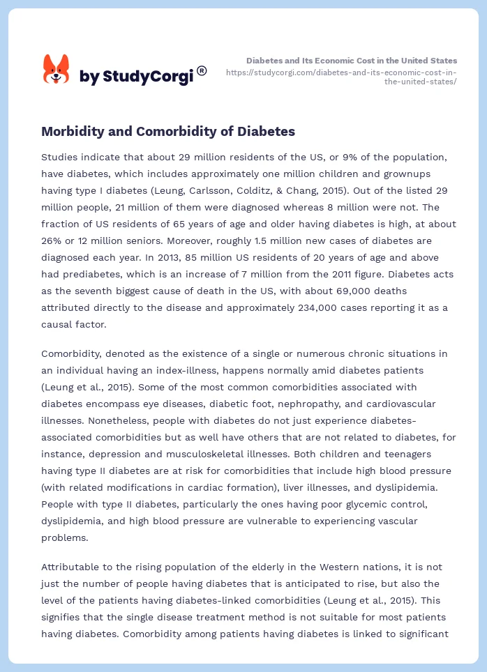 Diabetes and Its Economic Cost in the United States. Page 2