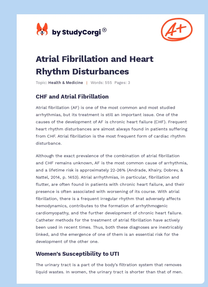 Atrial Fibrillation and Heart Rhythm Disturbances. Page 1