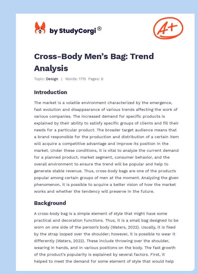 Cross-Body Men’s Bag: Trend Analysis. Page 1