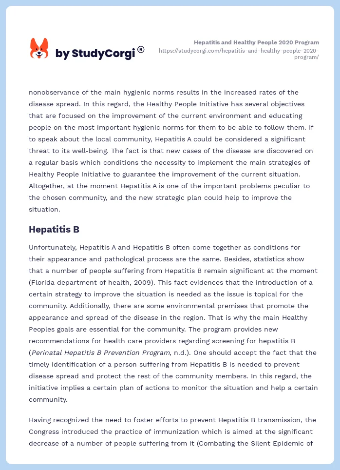 Hepatitis and Healthy People 2020 Program. Page 2