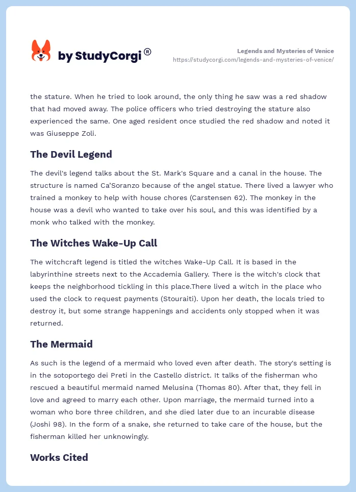 Legends and Mysteries of Venice. Page 2