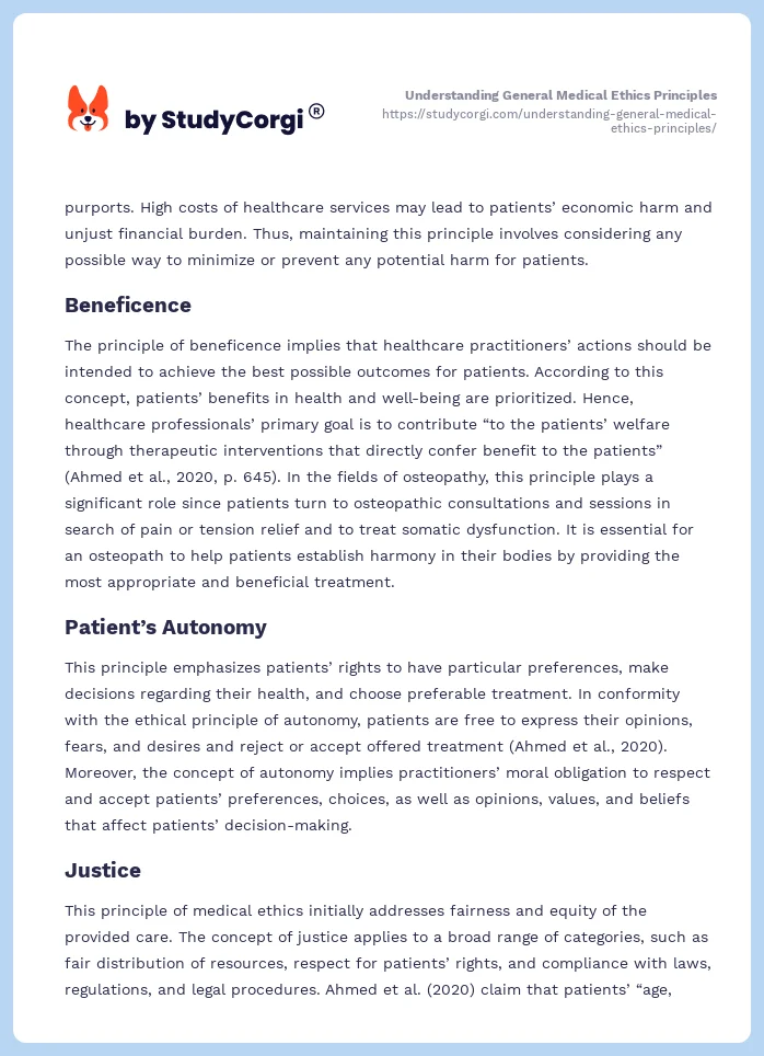 Understanding General Medical Ethics Principles. Page 2