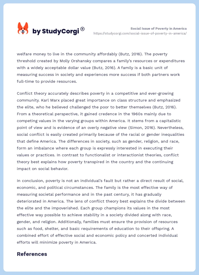 Social Issue of Poverty in America. Page 2