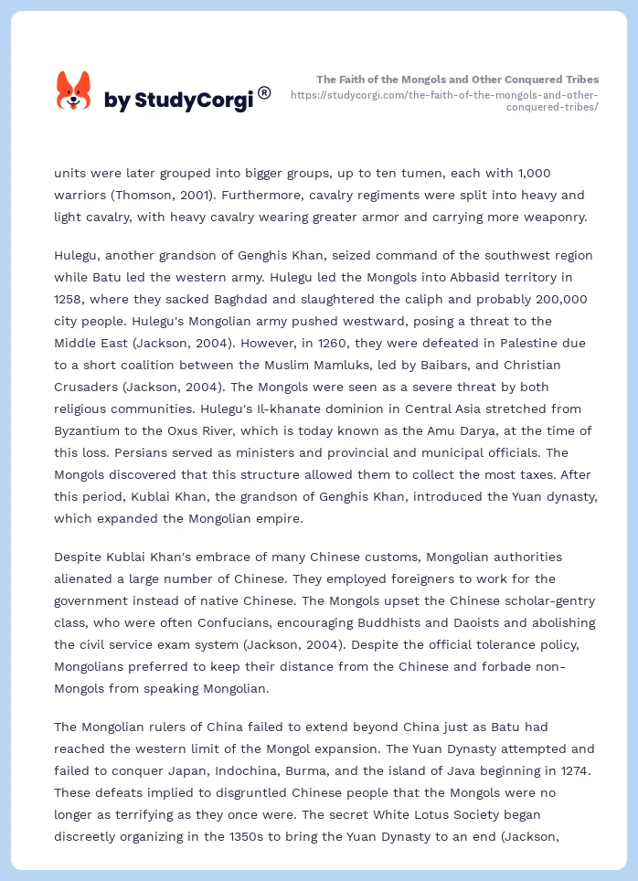 The Faith of the Mongols and Other Conquered Tribes. Page 2