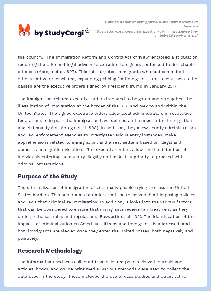 Criminalization of Immigration in the United States of America. Page 2