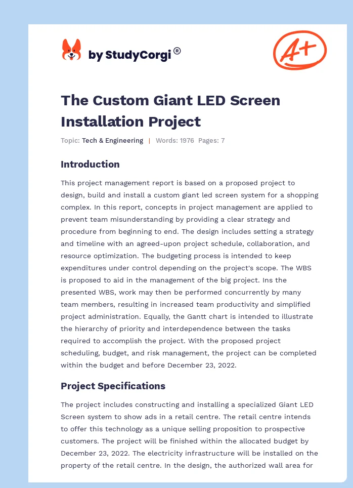 The Custom Giant LED Screen Installation Project. Page 1
