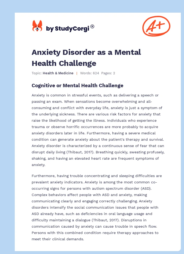 anxiety-disorder-as-a-mental-health-challenge-free-essay-example