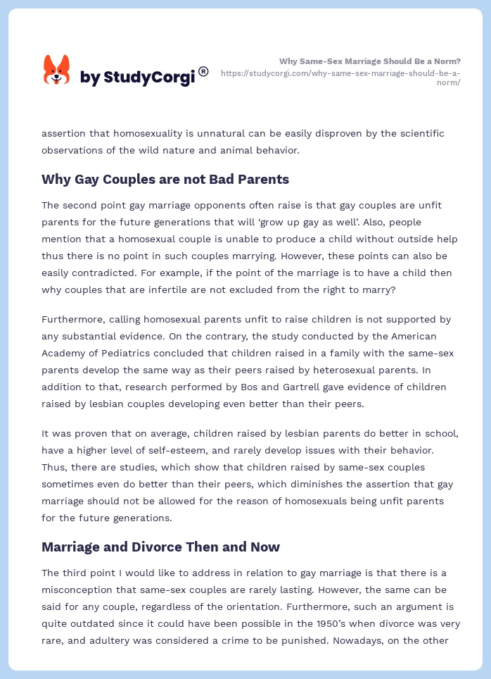 Why Same-Sex Marriage Should Be a Norm?. Page 2