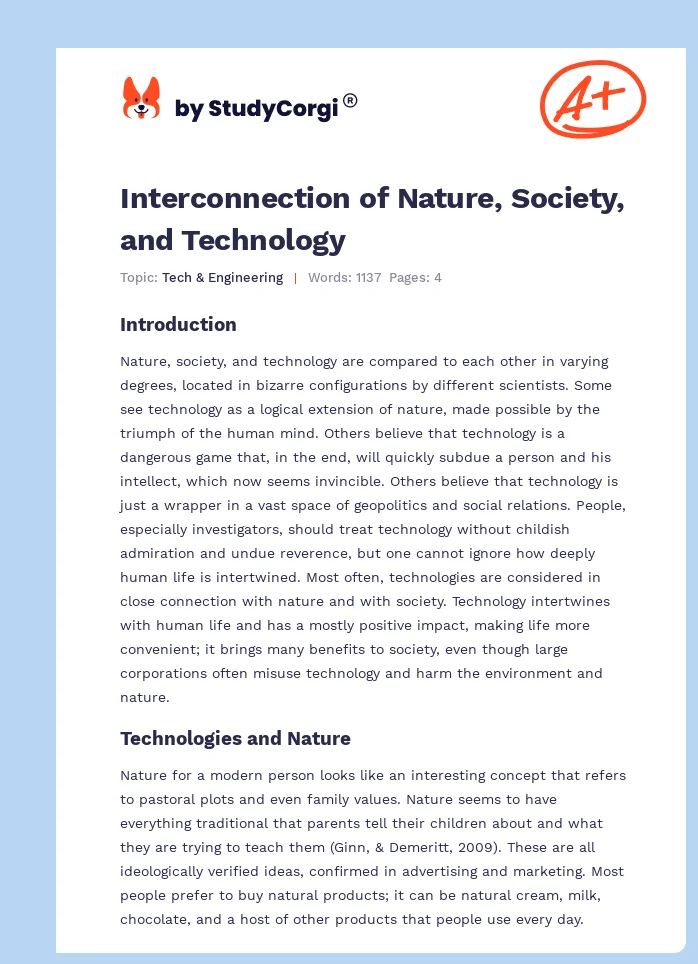 Interconnection of Nature, Society, and Technology. Page 1