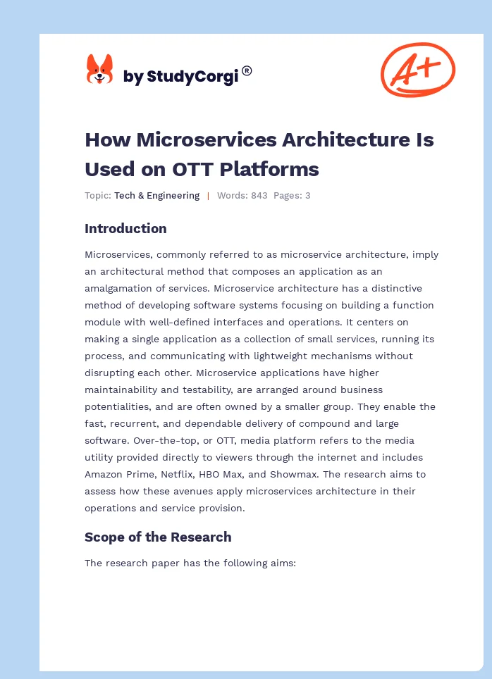 How Microservices Architecture Is Used on OTT Platforms. Page 1