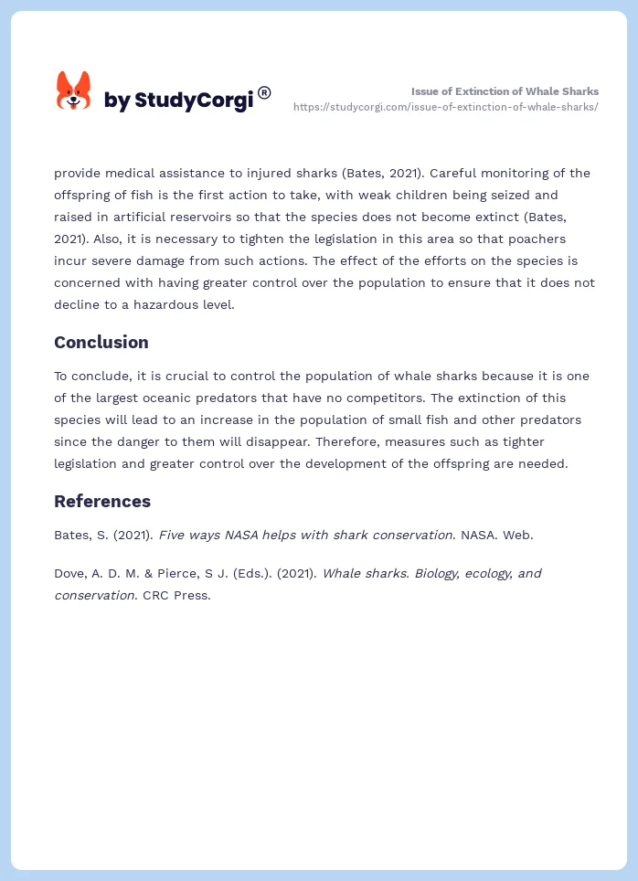Issue of Extinction of Whale Sharks. Page 2