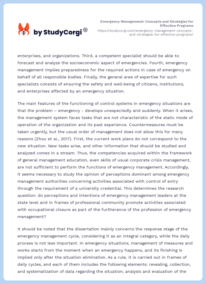 Emergency Management: Concepts and Strategies for Effective Programs. Page 2