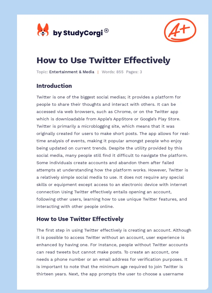 How to Use Twitter Effectively. Page 1