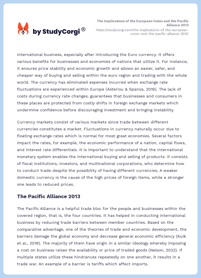 The Implications of the European Union and the Pacific Alliance 2013. Page 2
