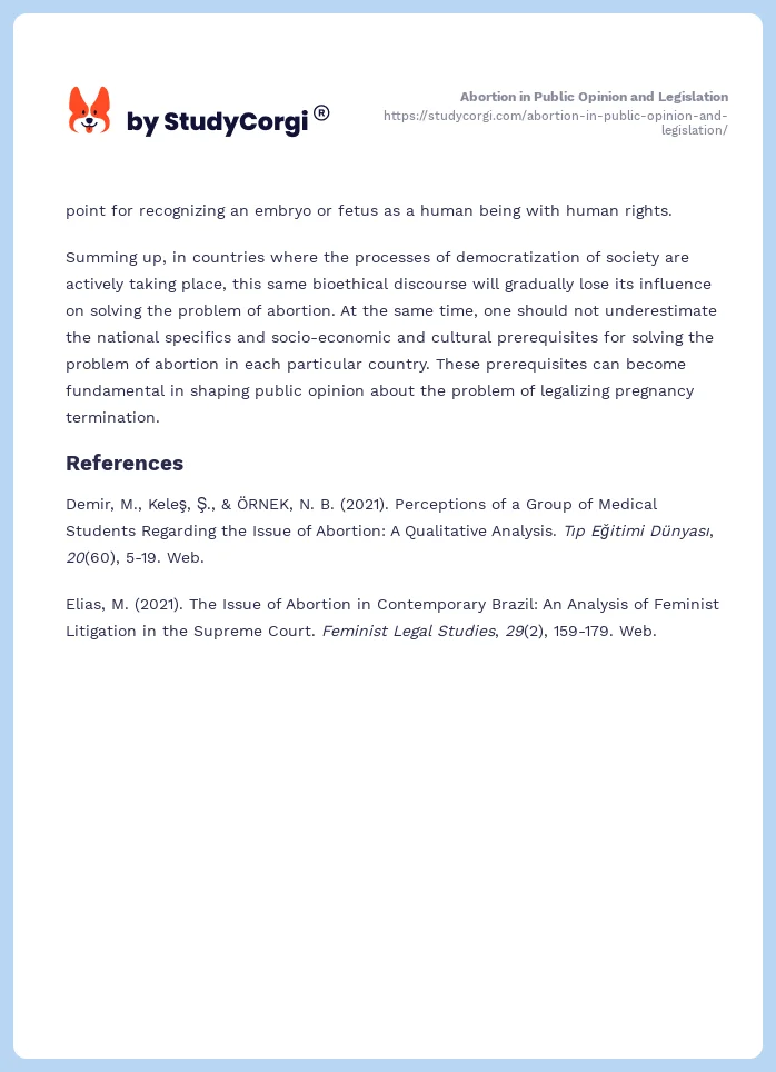 Abortion in Public Opinion and Legislation. Page 2