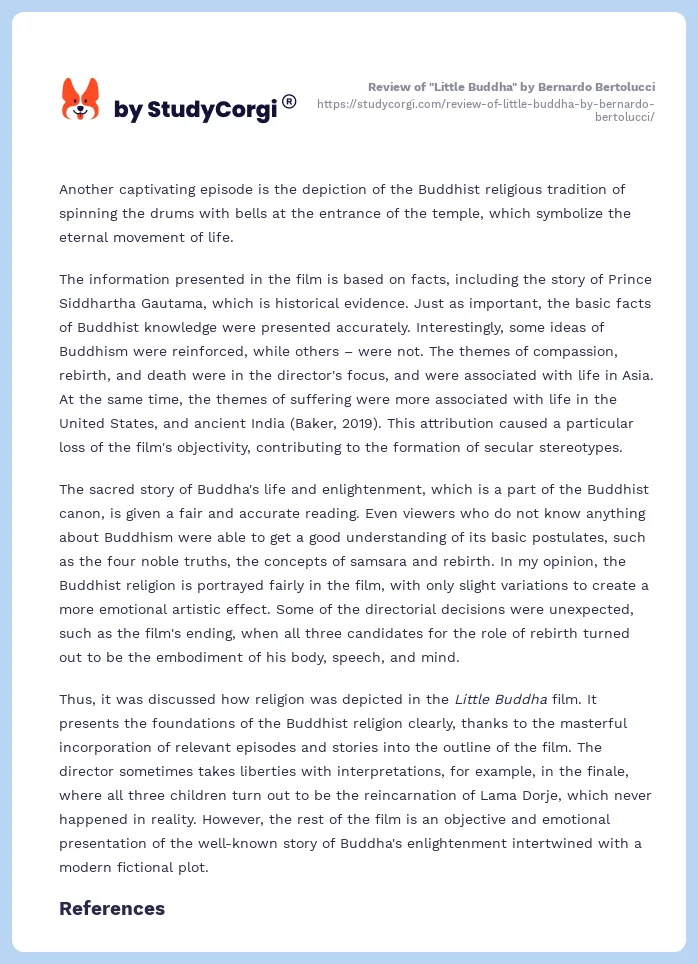 Review of "Little Buddha" by Bernardo Bertolucci. Page 2