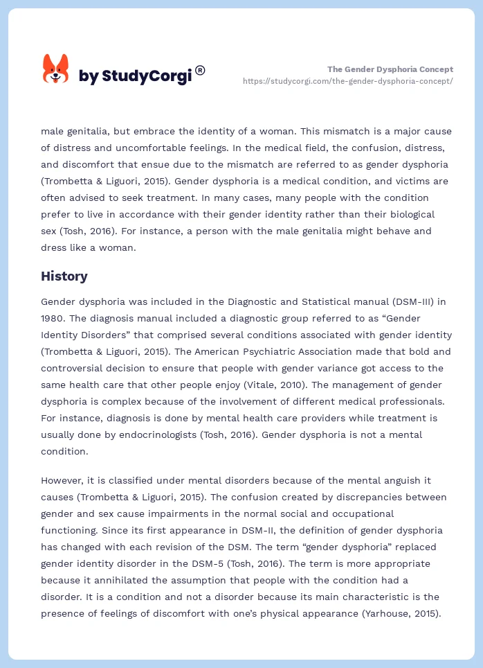 The Gender Dysphoria Concept. Page 2
