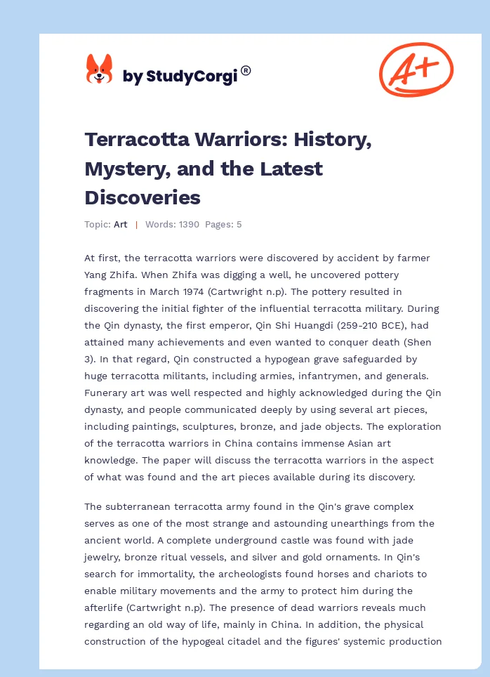 Terracotta Warriors: History, Mystery, and the Latest Discoveries. Page 1