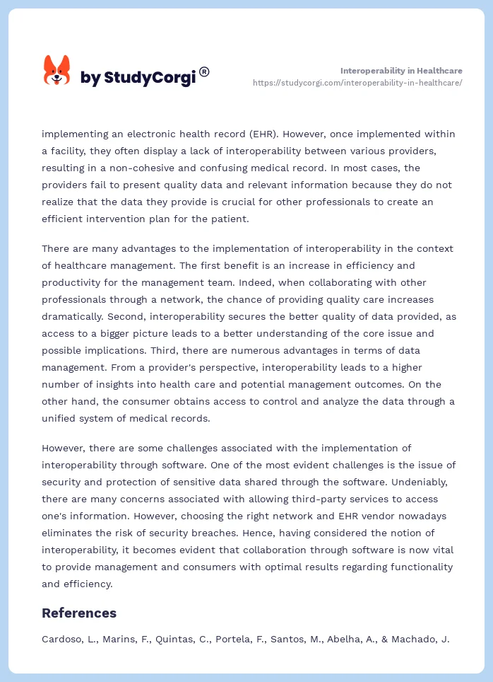 Interoperability in Healthcare. Page 2