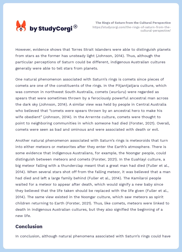 The Rings of Saturn from the Cultural Perspective. Page 2