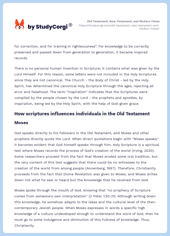Old Testament, New Testament, and Modern Times. Page 2