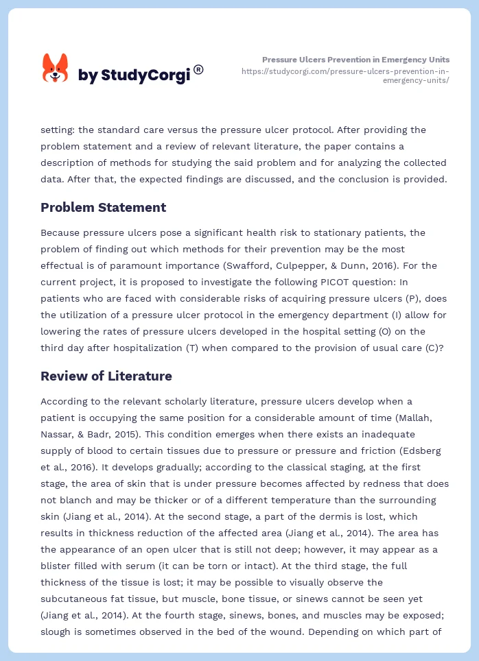 Pressure Ulcers Prevention in Emergency Units. Page 2