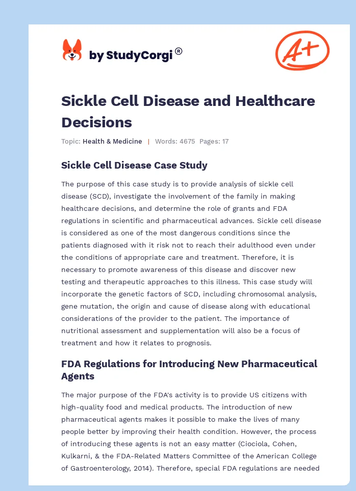 Sickle Cell Disease and Healthcare Decisions. Page 1