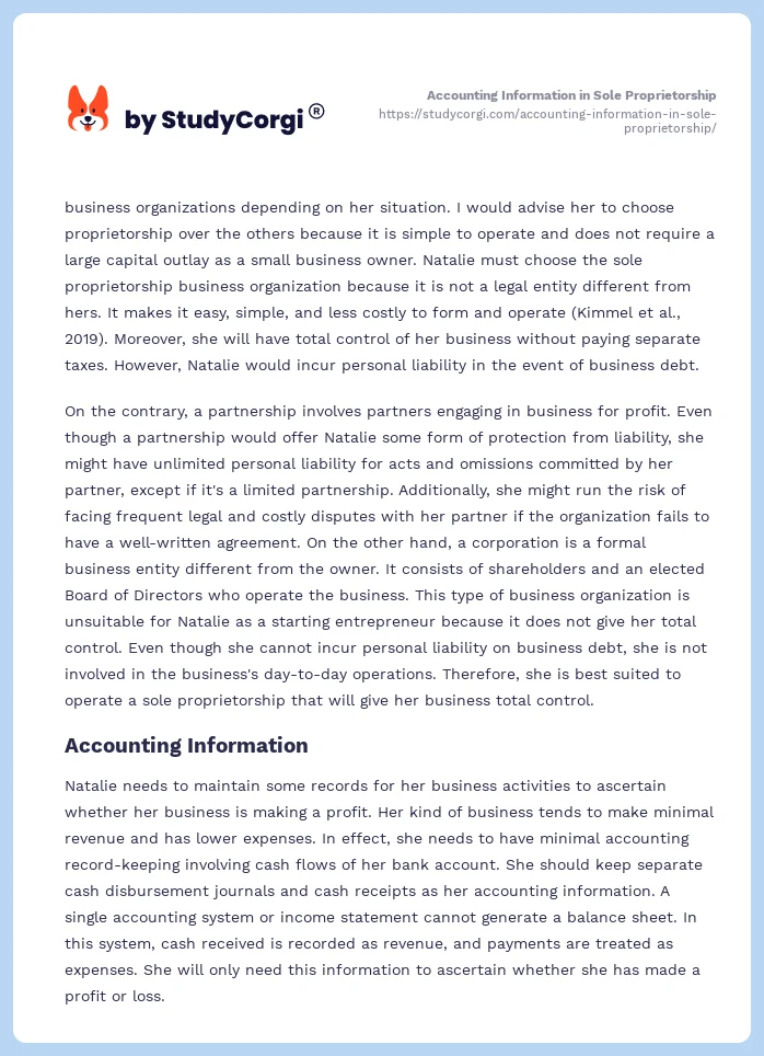 Accounting Information in Sole Proprietorship. Page 2