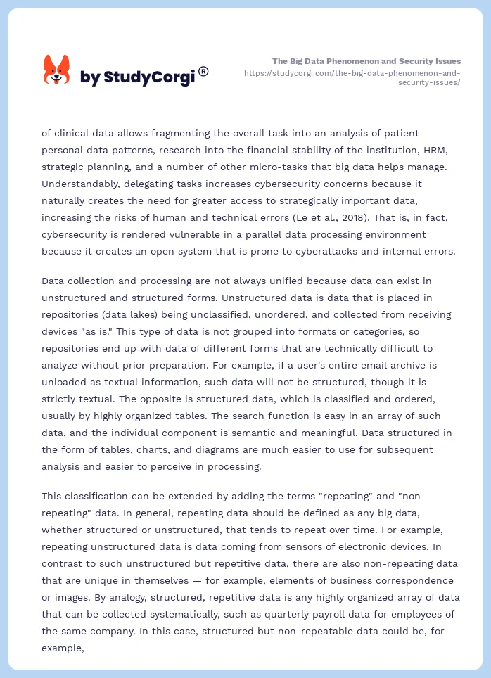 The Big Data Phenomenon and Security Issues. Page 2